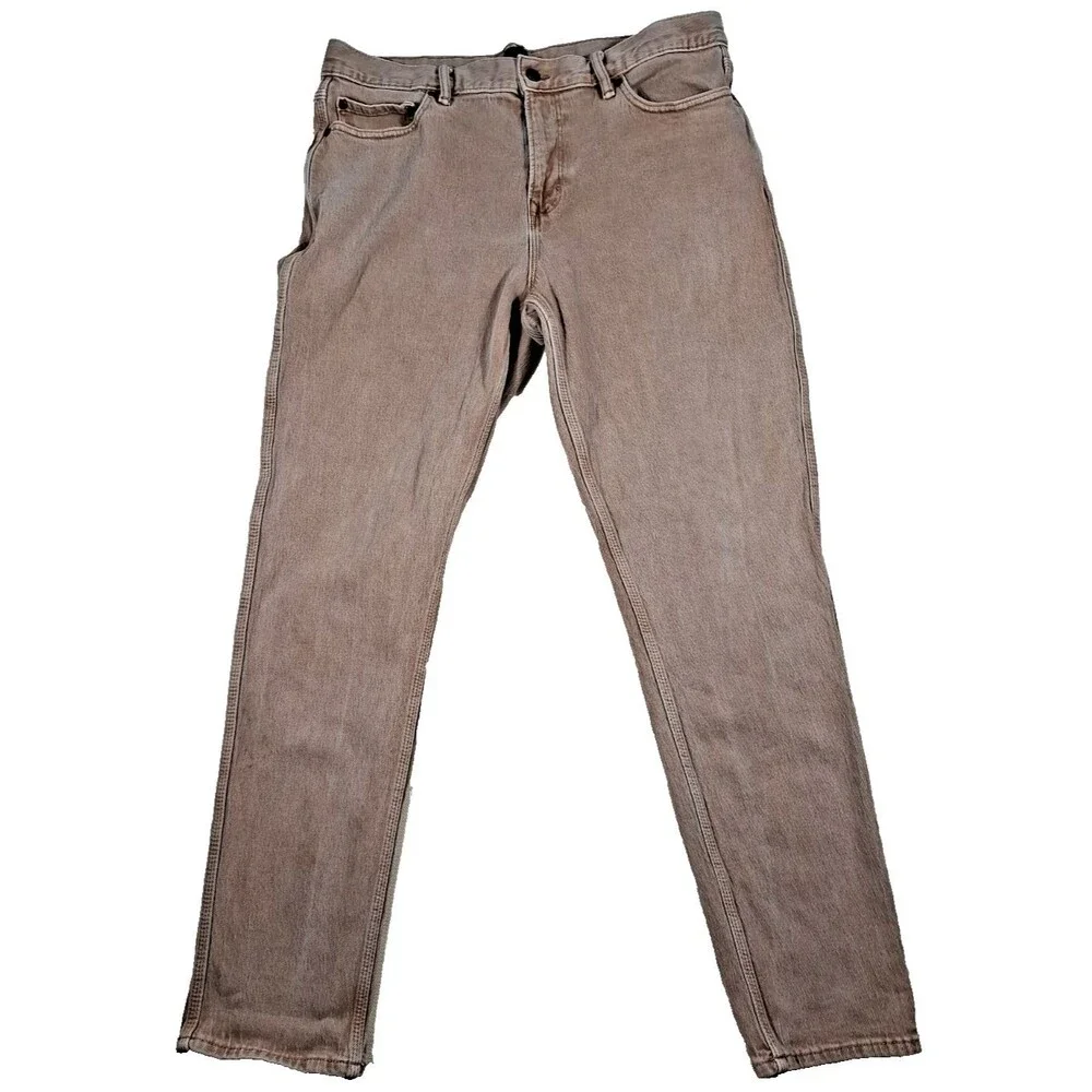 Banana Republic Athletic Fit Jeans Mens 34x32 Brown Light Wash Stretch Denim